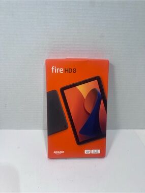 Amazon Fire HD 8 Tablet in Bright Orange Box